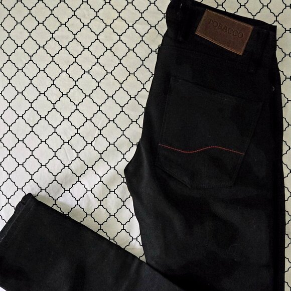 Tobacco Motowear RIOT Slim Fit Riding Jeans 30x36 Jet Black NEW - Picture 1 of 7